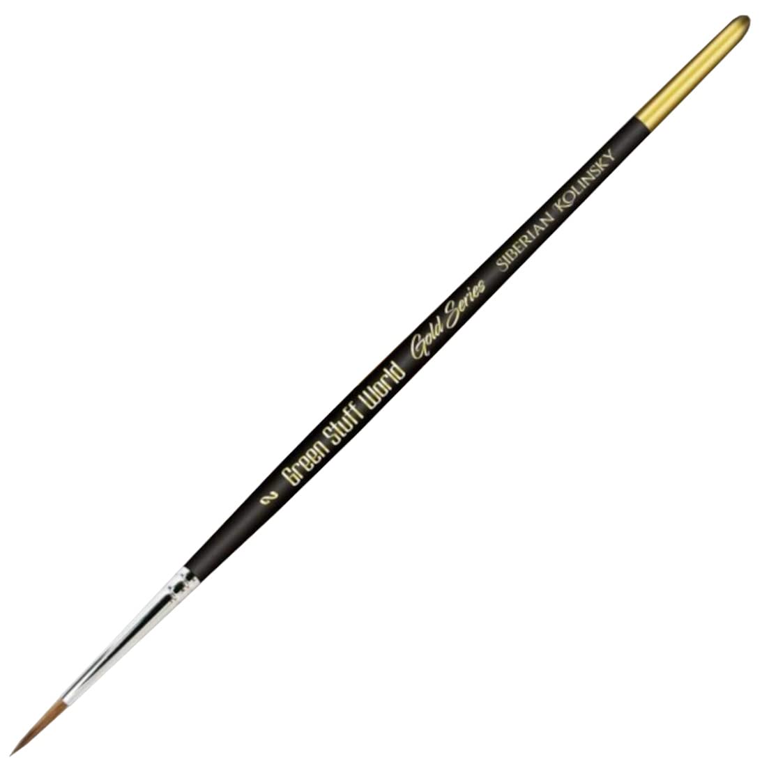 Green Stuff World per modelli e miniature Gold Series Siberian Kolinsky Brush - Misura 2 (2359)