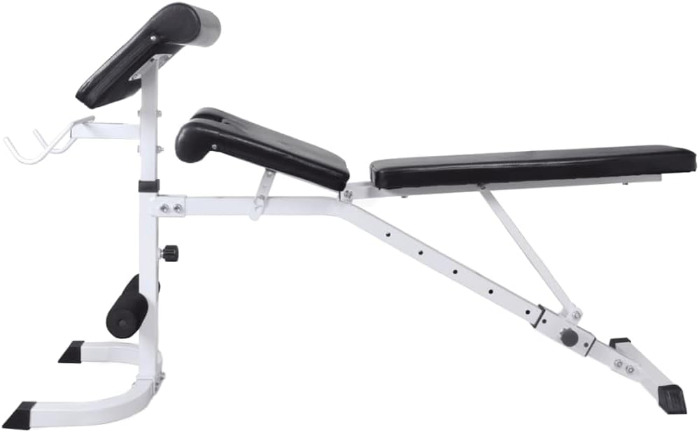 YAFF Workout Bench with Weight Rack, Barbell and Dumbbell Set 198.4 lb