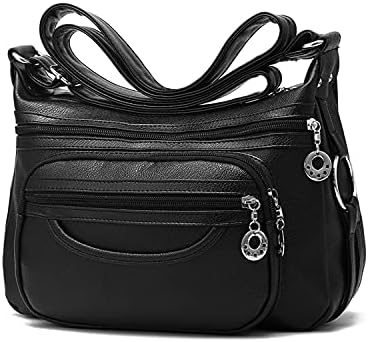 PORRASSO Retro Boston-handtas voor dames, schoudertas voor vrouwen