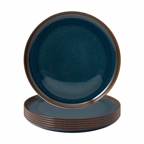 Villeroy & Boch like. by Crafted Denim Frühstücksteller 6er Set, 21 cm, Kleiner Teller mit Reaktivglasur, Premium Porzellan, Blau, 19-5168-2640