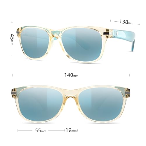 Image of B.N.U.S Scratch-Resistant Polarized Sunglasses with Corning Glass Lenses for Superior Clarity and UV Protection