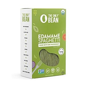 The Only Bean – Organic Edamame Spaghetti Pasta – High Protein, Keto Friendly, Gluten-Free, Vegan, Non-GMO, Kosher, Low Carb, Plant-Based Bean Noodles – 8 oz (1 Pack)
