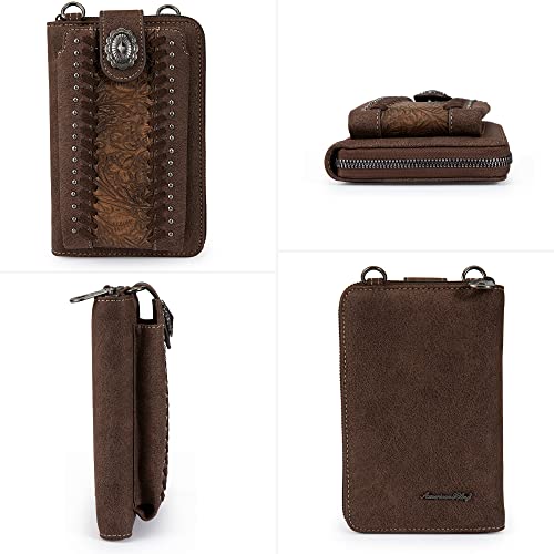 Montana West Crossbody Cell Phone Purse For Women Western Style Cellphone Wallet Bag Travel Size With Strap Mbb-Phd-107Br #TOP2