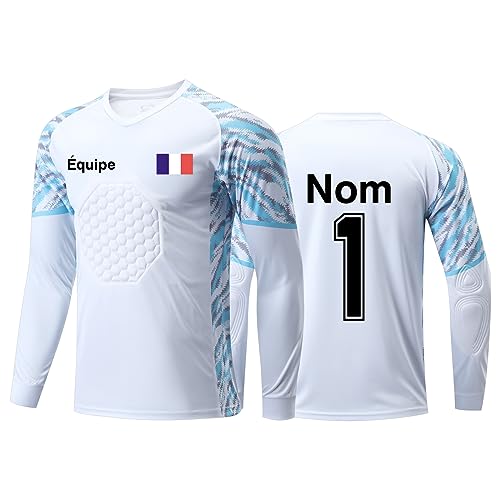LAIFU Maillots de Gardien De Football Personnalisés-Maillot Gardien de But Adulte Jeunes Enfant