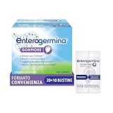 Enterogermina Gonfiore, Integratore Alimentare con Probiotici, Enzimi Digestivi e Fermenti Lattici per Adulti Contro Gonfiore Addominale, 20+10 Bustine Gusto Pesca