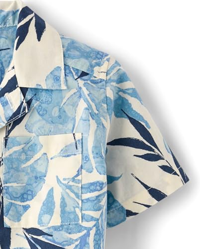 Image of The Children's Place Baby Boys' and Toddler Poplin Short Sleeve Button Down Shirt
