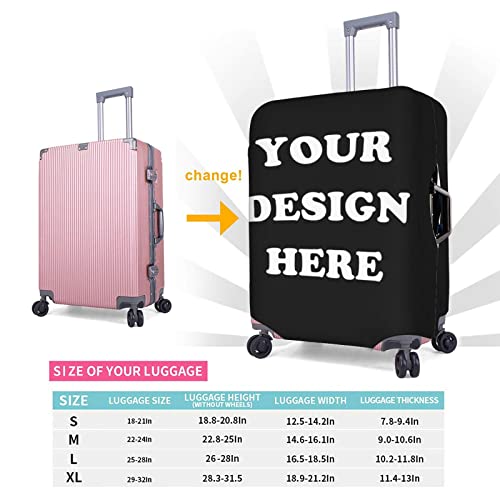 Custom Luggage Cover Luggage Covers For Suitcase Design Your Own Customized Anti-scratch Suitcase Cover Multiple Size Customize Photo Travel Luggage Cover M(22 * 24in)4