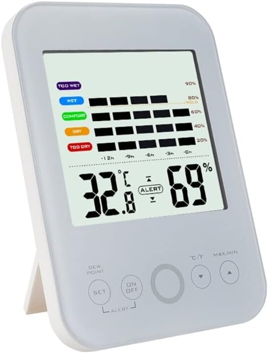 Mini LCD Digital Thermometer Hygrometer Indoor Room Electronic Temperature Humidity Meter Gauge Weather Station Home (Size : One Size)