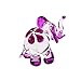 Hand Blown Art Glass,Purple Elephant Miniature Animals Collection, Dollhouse Miniatures.