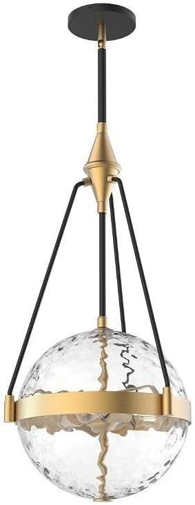 Alora Mood PD406414BGWC Harmony Pendant, Brushed Gold/White Cotton Fabric