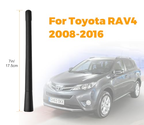 Antennas for Toyota RAV4 (2008-2016) 7 Inch Rubber Antenna Replacement Car Wash-Proof Radio Antenna Truck Antenna Toyota RAV4 Accessories Carbon Fiber
