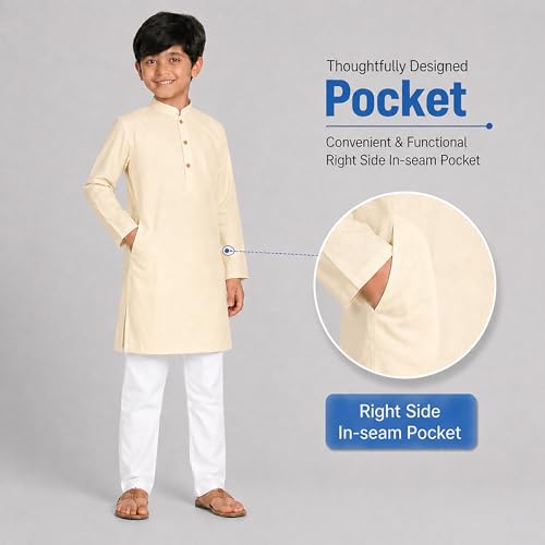 Image of Chandrakala Kids Kurta Set for Boys Indian Ethnic Wear (KK117-P)