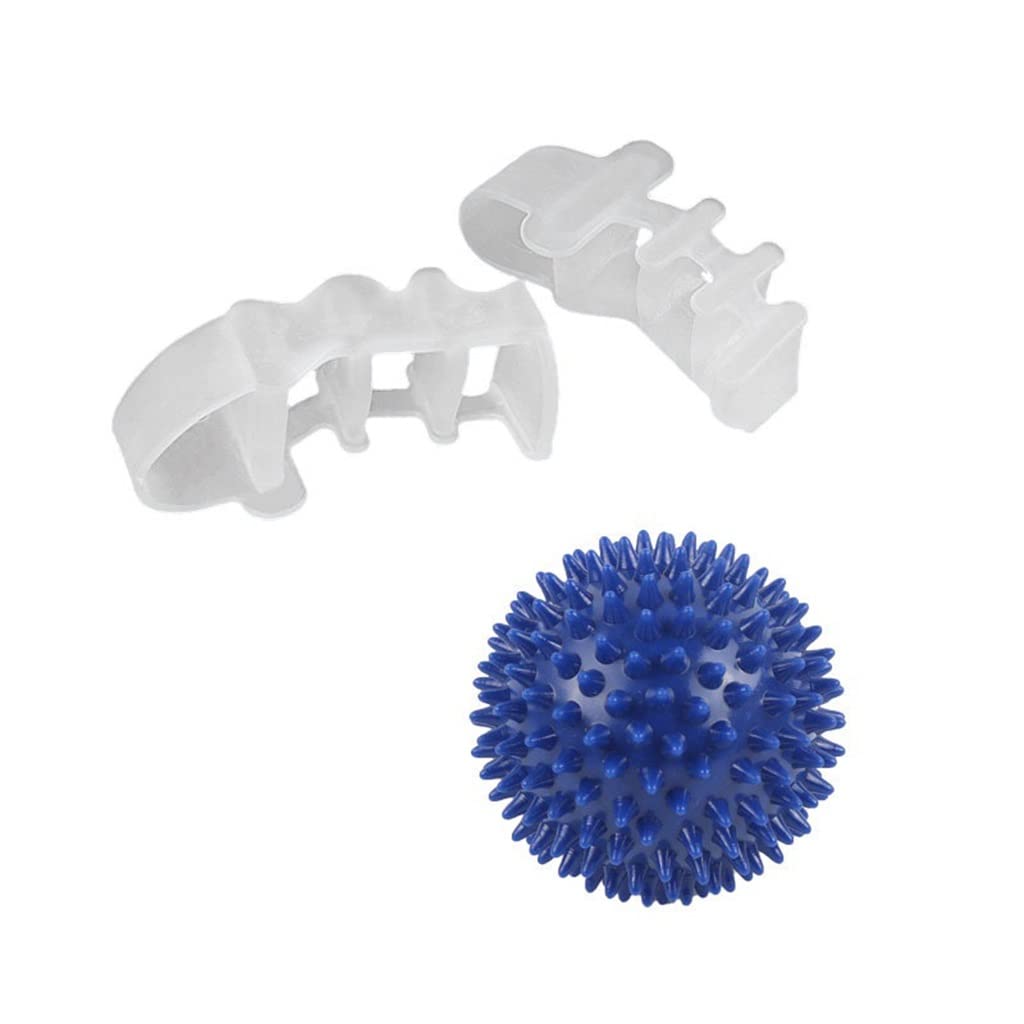 Set da Due Pezzi per Massaggio ai Piedi, Separatori per Dita sovrapposte, correttore per Piastra in Gel di Silicone, distanziatori per Alluce valgo Dita storte