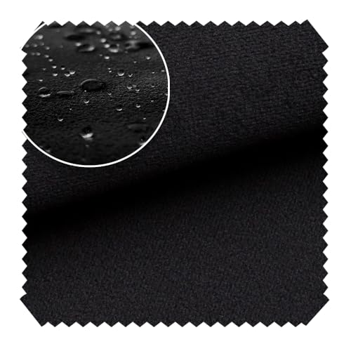novely® TRITON - Microfaser Velours in Wildleder-Optik - Wasserabweisender Möbelstoff - Pflegeleichte Meterware 1lfm Farbe: 16 Schwarz