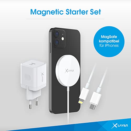 XLayer MagFix Pro 15W Blanc support induction compatible MagSafe pour smartphone de table - 5