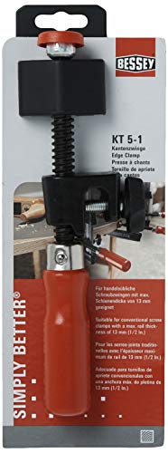 BESSEY KT5-1CP braçadeira de borda de eixo único para uso com trilhos de fixação até 1/2