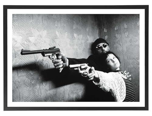 Générique Tableau film Léon affiche 70 x 50 cm noir et blanc cinéma cadre inclus