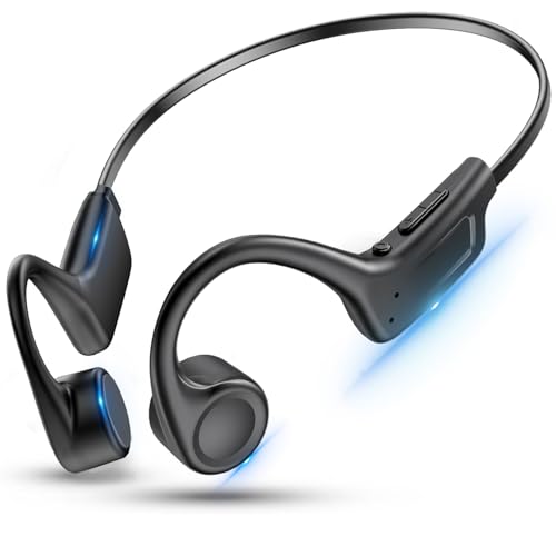 骨伝導イヤホン bluetooth こつでんどう イヤホン bluetooth オープンイヤーヘッドホン ワイヤレス ランニング ブルートゥース ながら聴き 耳を塞がない 10時間連続再生 物理ボタン Type-C急速充電 スポーツ/デスクワーク/アウトドア（ブラック）