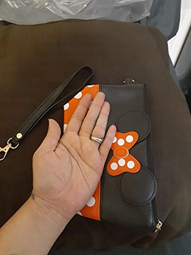 Aholicshop 2 Pcs Cartoon Leather Travel Makeup Handbag, Cute Portable Cosmetic Bag Toiletry Pouch For Women Teen Girls Kids (Black & Pink) #TOP6