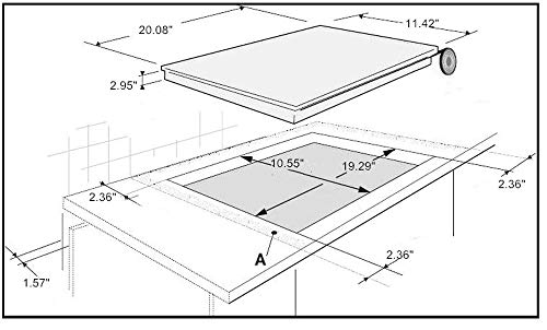 Changbert Restaurant Nsf Certificated Pro 240V~2800W 12" High End Commercial Food Service Equipment Built In/Countertop Professional Double Burner Dual Induction Cooktop #TOP6