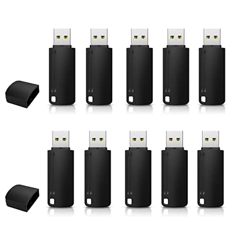 Image of KEXIN 8GB Flash Drive Thumb Drive 10 Pack 8G USB Flash Drive Bulk Memory Stick with LED Indicator, Flash Drives Design in Snap Cap