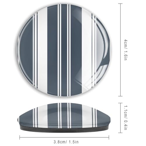 Imanes de vidrio para nevera y pizarra con diseño de rayas azules, pack de 4 4