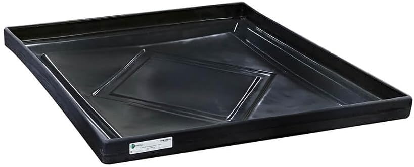 Enpac 4 Drum Econo Spill Shell, Black, Low-Profile, Lightweight, Polyethylene, One-piece, Drip Perimeter