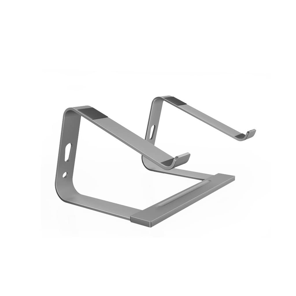 Base suspendida elevada de portátil gris con soporte disipador térmico para mesa de oficina