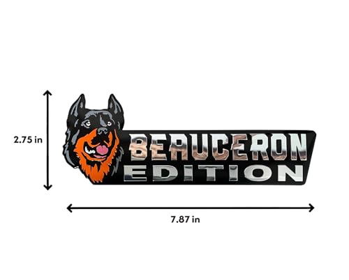 Image of Dog Edition 3D Car Badge, Laser Cutting Metal Emblem, Cute Dogs Decals (Beauceron)