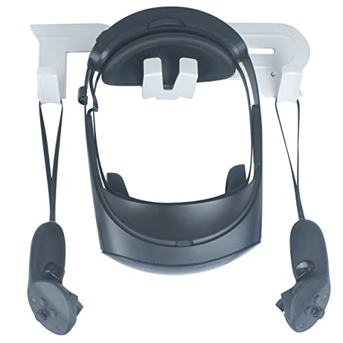 Cnbeyoung Vr Headset Wall Mount Storage Stand Hook Compatible With Quest 2 Pro Quest 3, Valve Index, Psvr 2, Htc Vive, Pico 4, Pimax Vr Mr Xr Headsets And Controllers (White) #TOP3