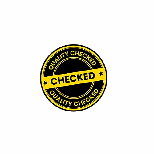 Image of CVANU 1000pcs Quality Checked Mini Sticker in Yellow & Black Color Round Shape (20 X 20mm) cv7
