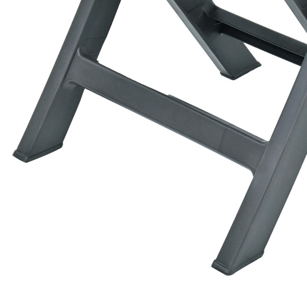 vidaXL Lot de 2 Chaises de Jardin Pliables, Sièges avec Dossier, Meubles de Terrasse Patio Balcon Bistro Extérieur, Plastique Vert