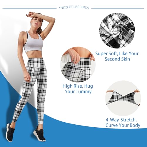 High Waisted Leggings for Women - No See Through Tummy Control Cycling Workout Yoga Pants with Pockets Reg & Plus