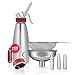 Produktbild ISI Gourmet Whip Sahnespender 1L + 6 x 10 Sahnekapseln + Edelstahltüllen + Trichter + Sieb + Whipper Verschlusskappe im Bundle Sahnesprüher aus 100% Edelstahl für Sahne, Suppen, Espumas & Desserts
