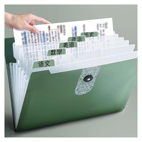 �y�� �v���X�`�b�N�t�H���_�[ ���݂̂��铧���C���T�[�g ���ނ��ꂽA4�t�H���_�[ ��e�� ���w�o�C���_�[ �����^�тɕ֗� �ʏ�(Green,5 layer)