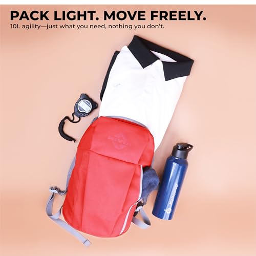 Image of Nivia Pulse Junior 2.0 Backpack For Men & Women, Water-Resistant Sports Backpack, Lightweight, Durable 600D Polyester, Double-Zip Main Compartment & Secure Front Pocket, Capacity-10 Litres