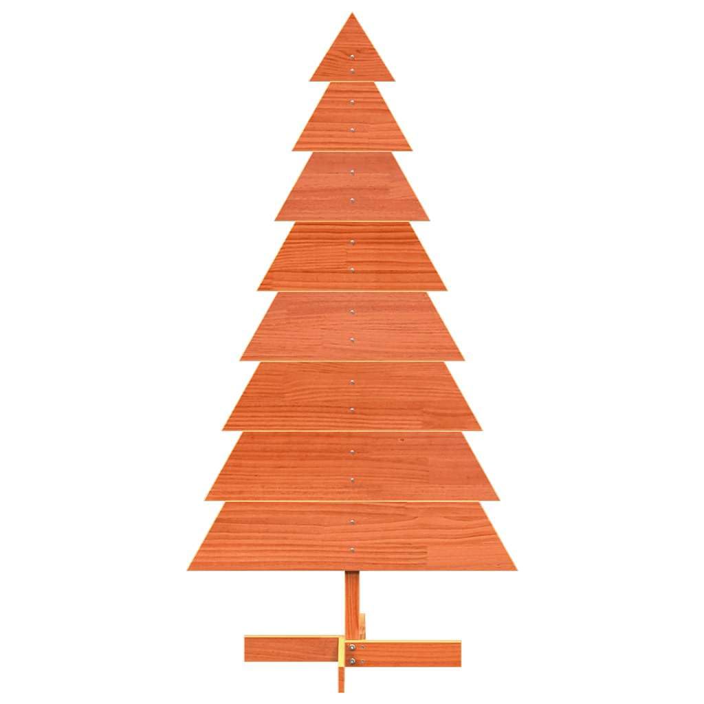 vidaXL Árbol Navidad de Adorno Madera Maciza Pino marrón Cera 150 cm, decoración del árbol de Navidad de Madera, árbol Decorativo de Madera, decoración del árbol de Madera