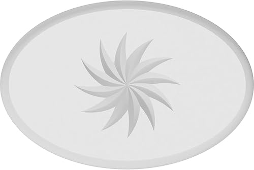 Miniatura 6 de Ekena Millwork ROSP050X033X075DAL14 Roseta estándar con borde redondeado, 5 pulgadas de ancho x 3 14 pulgadas de alto x 34 pulgadas, PVC