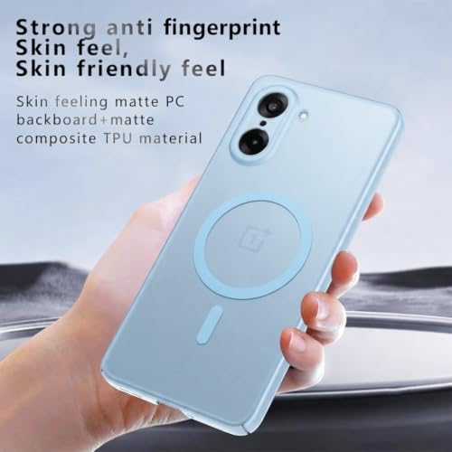 Image of DIZORO Matte Case for Oneplus Nord Ce5 Compatible with MagSafe, Camera Lens Full Protection, Shockproof Translucent Frosted TPU Soft Phone Cover, Anti-Fingerprint (Sierra)