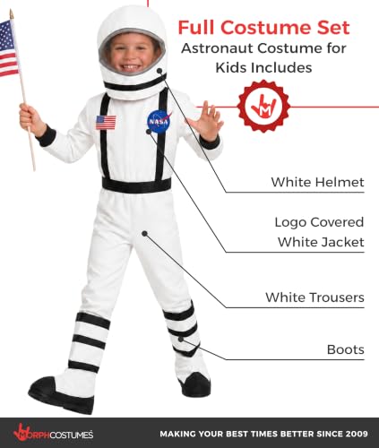 Disfraz de astronauta para niños con casco miniatura 2