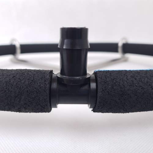 Pondlife Teichbelüfter Belüfterring 40 cm, selbstsinkender Luftausströmer für Teichbelüftung, feine Perlung, 20 mm Anschluss, Edelstahl-Trägergestell, wartungsfreundliches Stecksystem