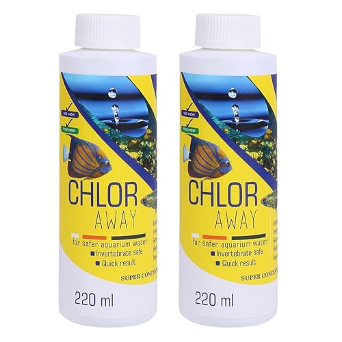 Image of Foodie Puppies Aquatic Remedies Chlor Away - 220ml (Pack of 2) | Suitable for Fresh Water and Salt Water | Chlorine and Chloramine Remover | Aquarium Water Conditioner, with Free Key Ring
