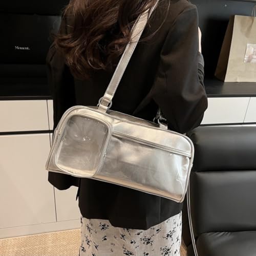 Ita Bag Shoulder Bag Anime Pin Display, PU Leather, Cute Bow Bear Charm, Work Trip Daily, Gift for Friends2