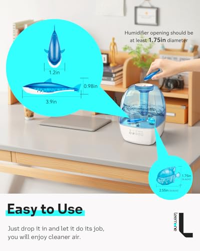 image for Leemone Humidifier Cleaner Float Shark & Fish -Humidifier Accessories 