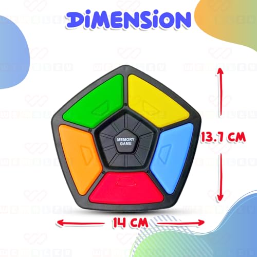 Image of Wembley Glow Up Memory Game| Battery Operated Educational & Joyful Game| with Unique Lights and Sounds & 30-Level Brain Challenge for Kids| Thoughtful Gift Option for Boys & Girls Age 7+ & Up