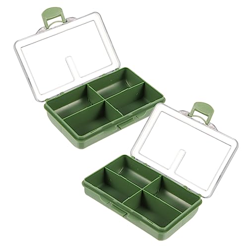 Kisangel 2Pcs Fishing Organizer Portable Fishing Gear Storage with Dividers Lightweight Durable Material Compact Design for Easy Carrying