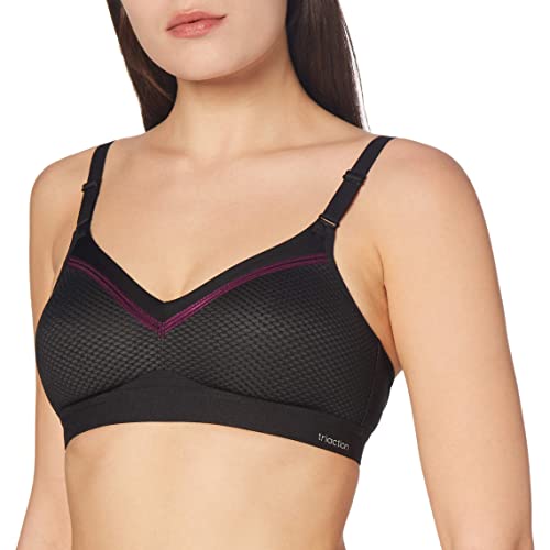TriAction - Soutien-Gorge De Sport - Sans armature Femme - noir - 85B (Taille Fabricant: 70B)