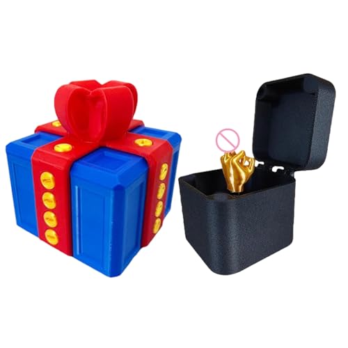 Das Nervige Geschenk mit Finger Witzige Scherzboxen Überraschung Geschenkbox mit Schrauben für Erwachsene 3D Gedruckte Lustige Geschenke für Geburtstag Weihnachten Valentinstag