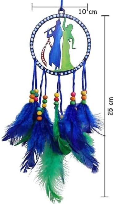 Generic Radhe Krishna Idol Hanging Dream Catcher for Car and Home, Gifting (Pack of 1)