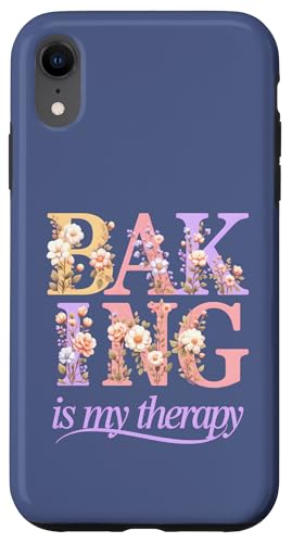 Floral Baking is My Therapy �L���[�g�ȃx�C�J�[�R�e�[�W�R�A�f�U�C�� �X�}�z�P�[�X iPhone XR �p